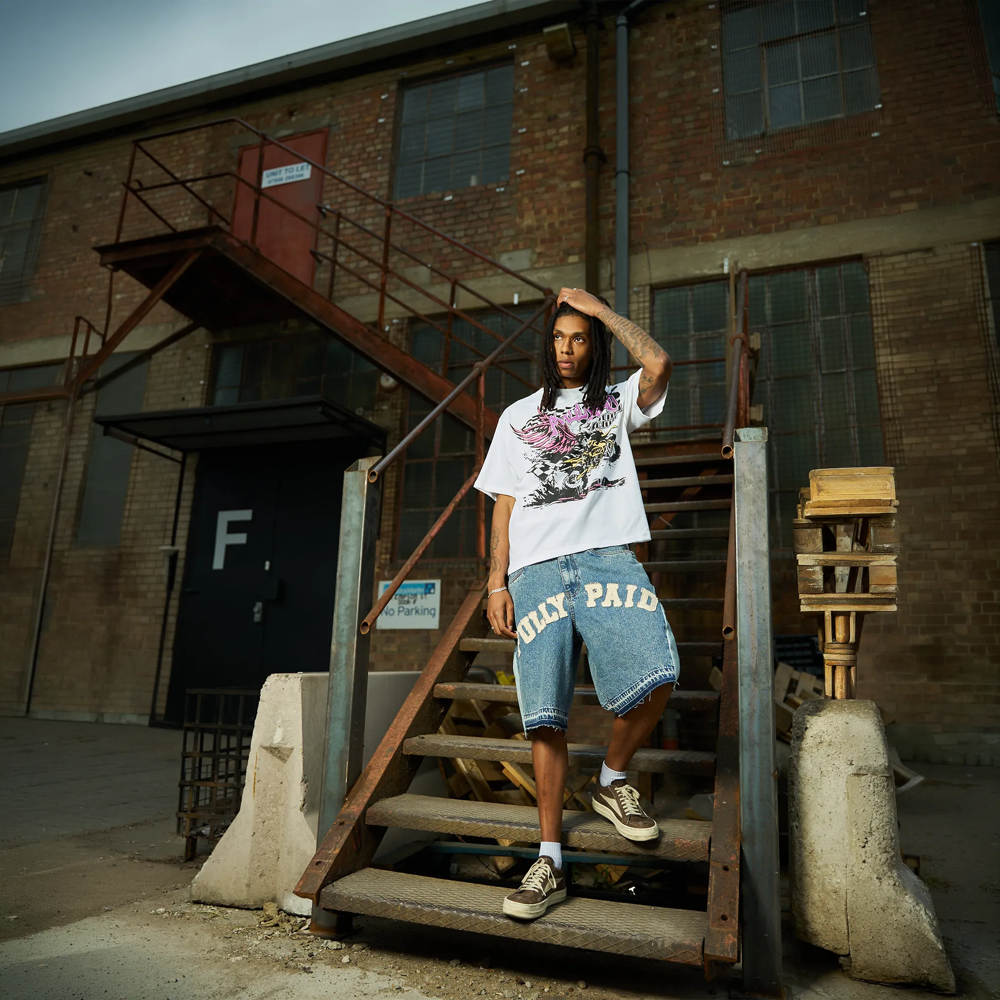 Model View of Fully Paid Jeans Shorts